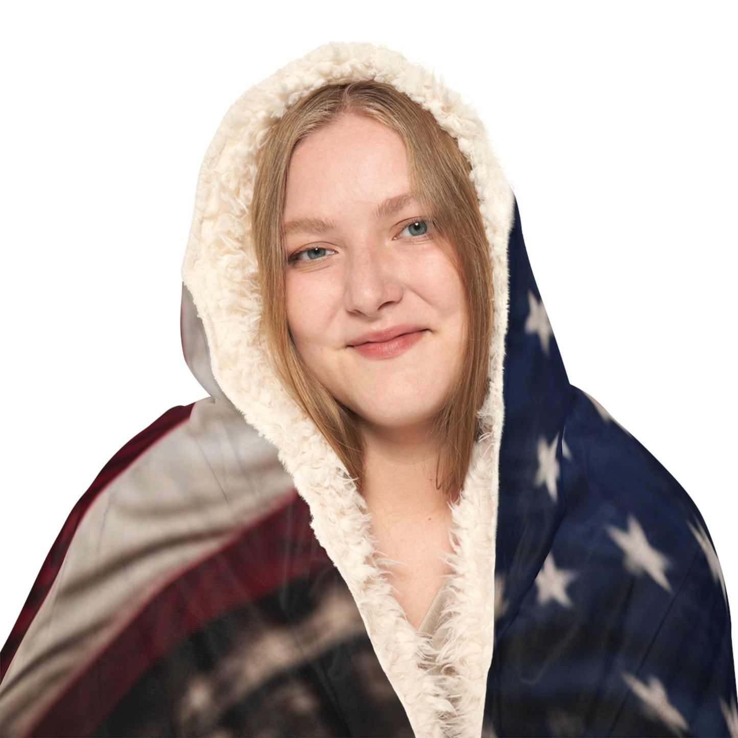 Snuggle Hooded Blanket American Flag Farrari 2