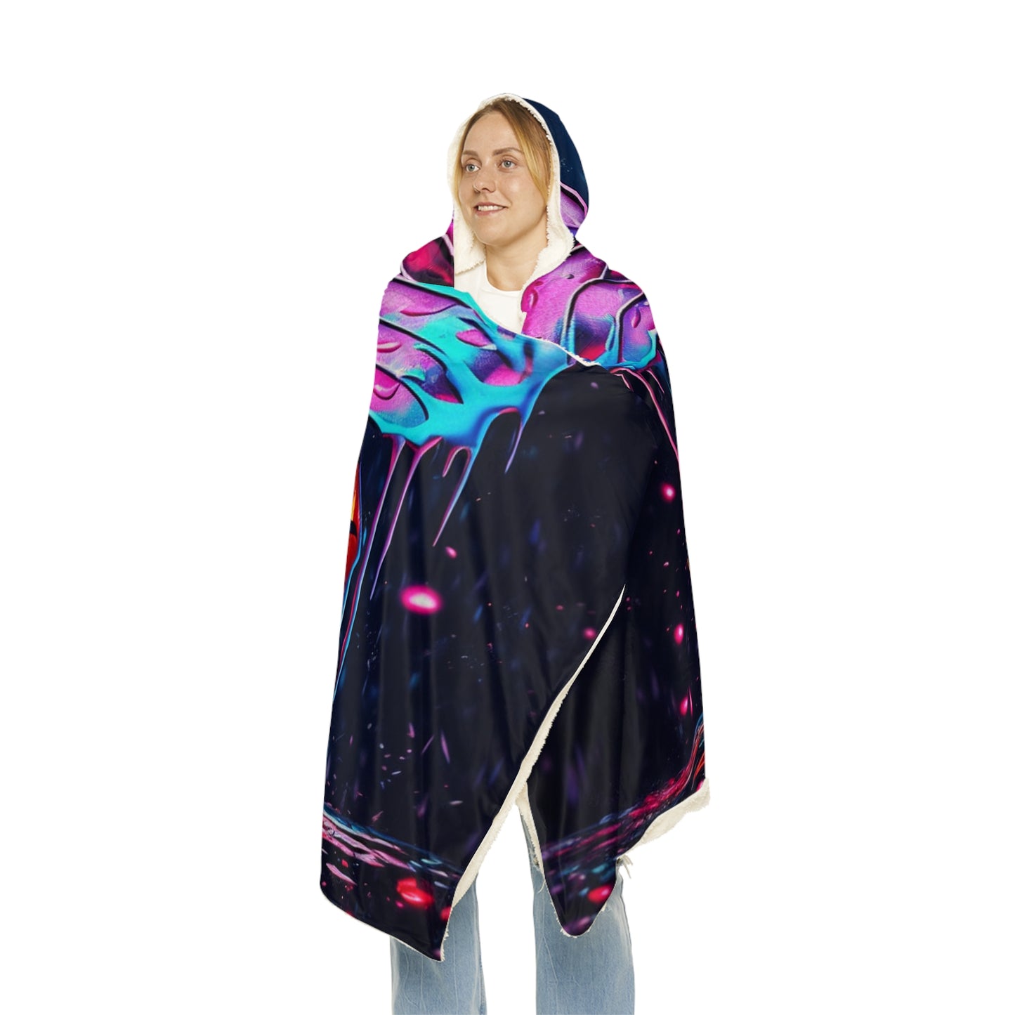 Snuggle Hooded Blanket Pink Butterfly Flair 2