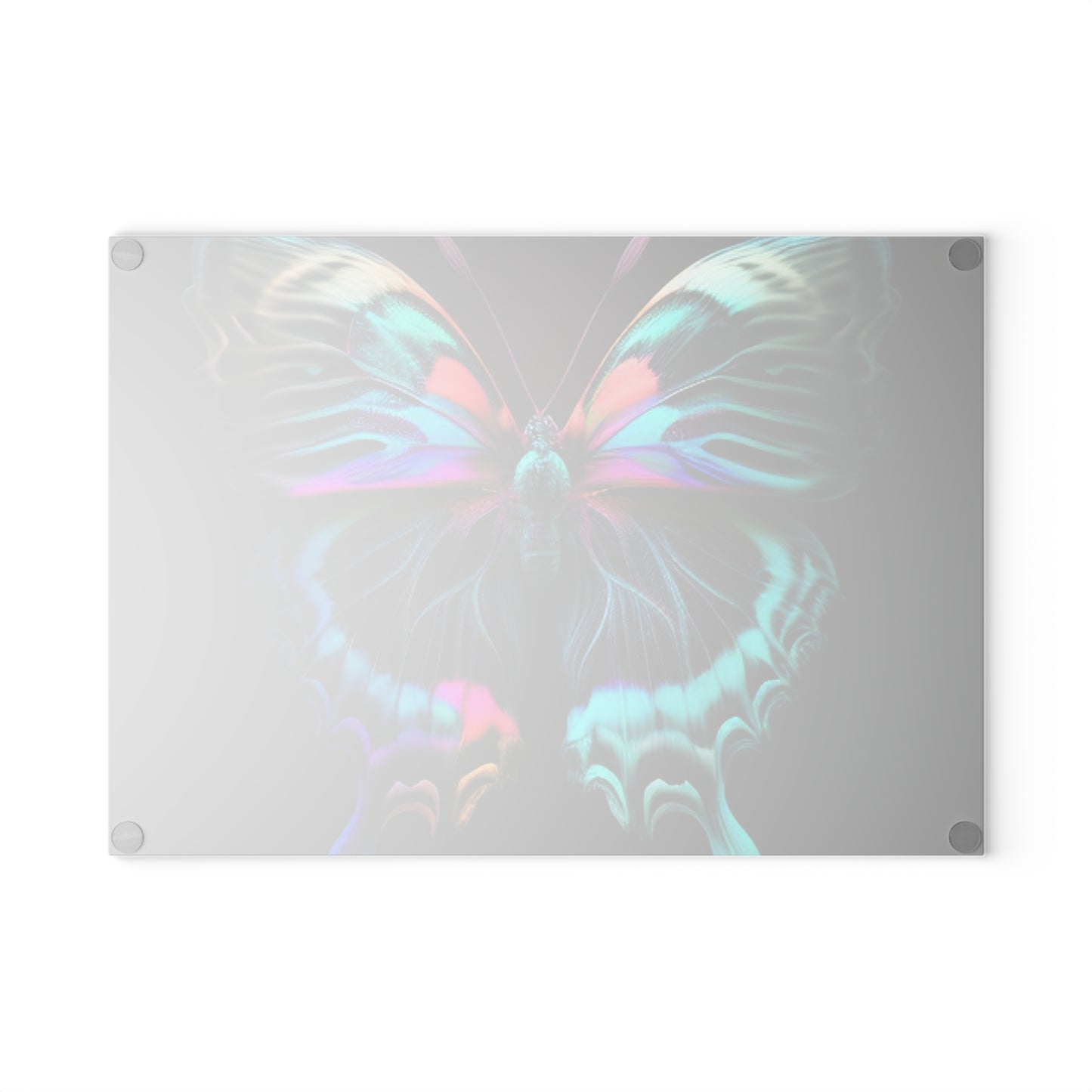 Glass Cutting Board Neon Butterfly Fusion 3