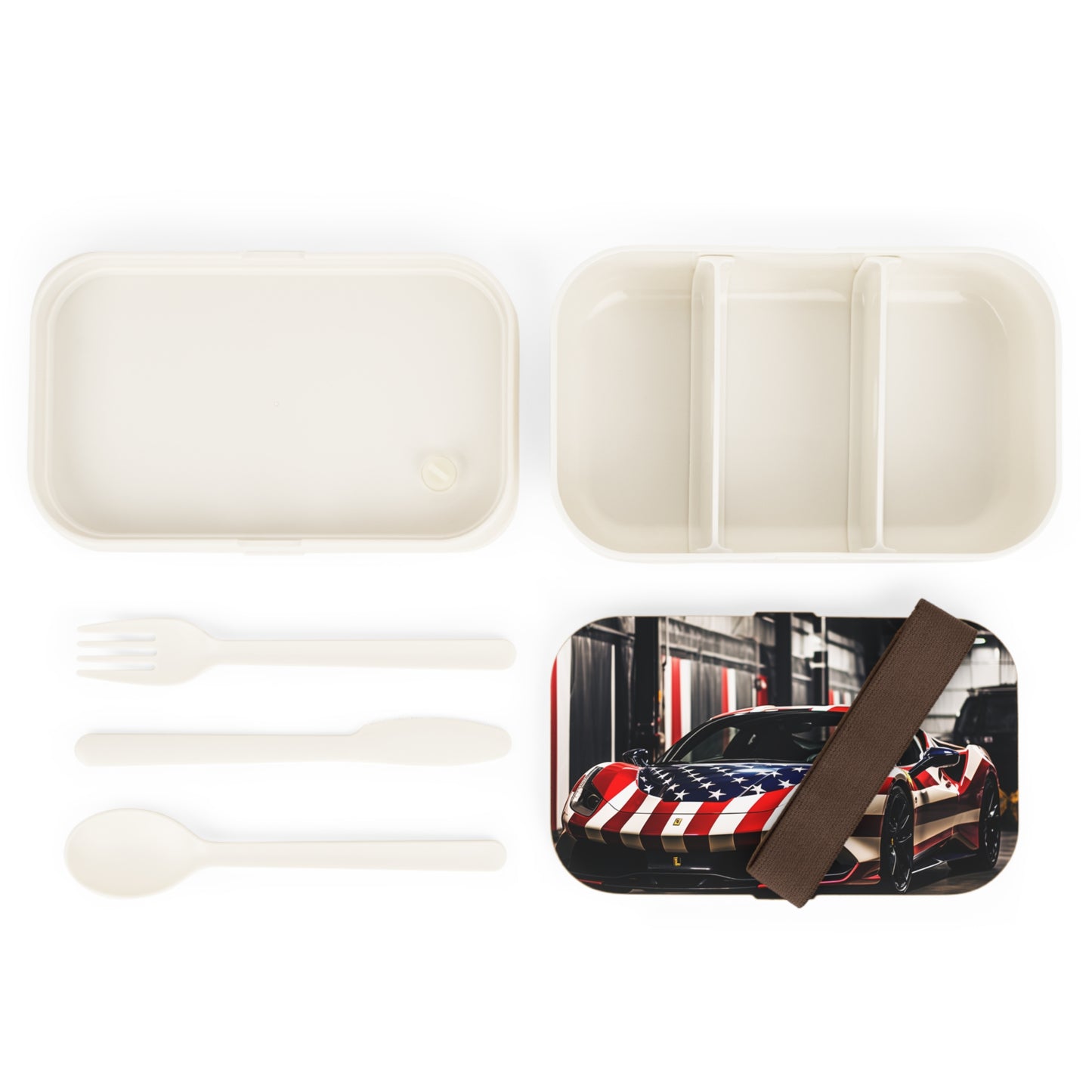 Bento Lunch Box American Flag Farrari 3