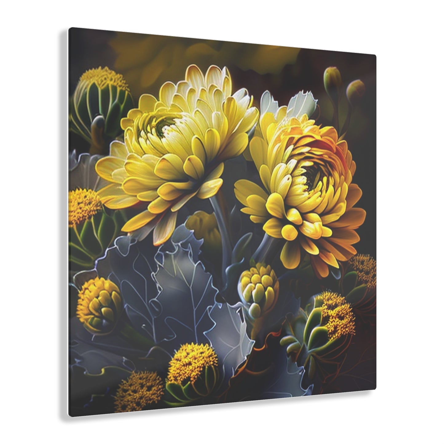 Acrylic Prints Yellow Hermosas Flores Amarillas 1