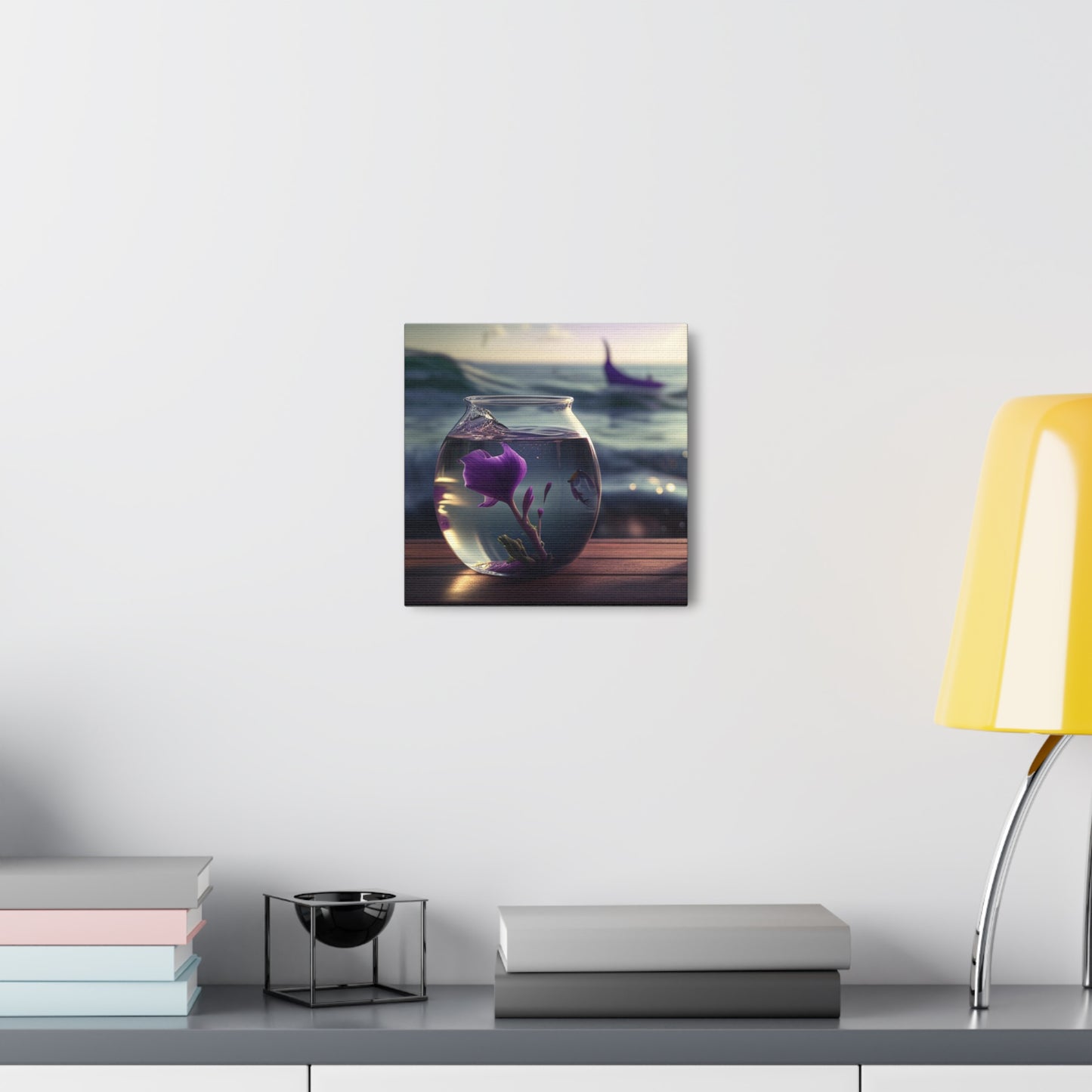Canvas Gallery Wraps Purple Sweet pea in a vase 1