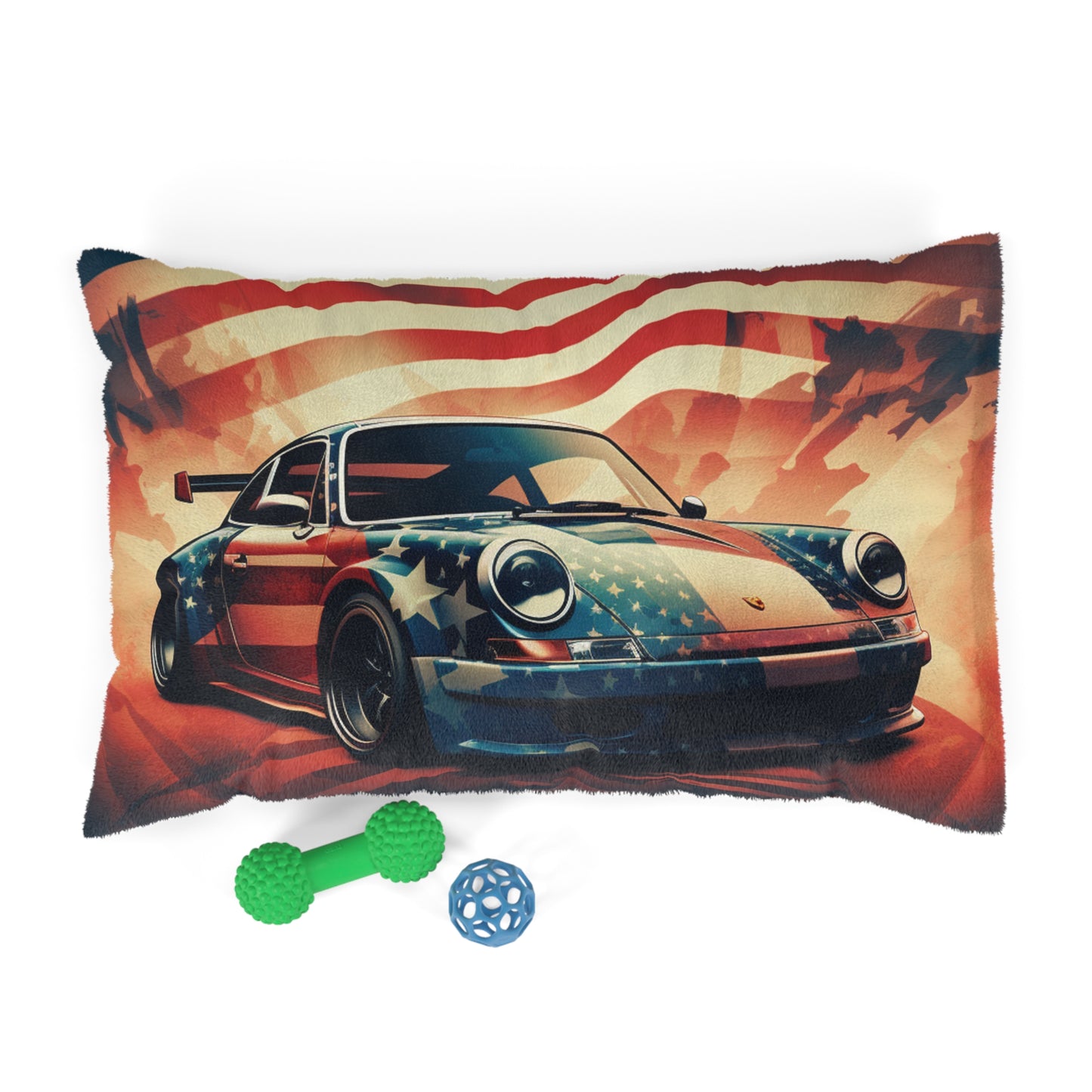 Pet Bed Abstract American Flag Background Porsche 4