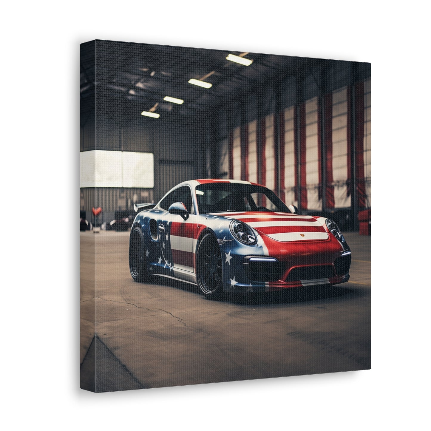 Canvas Gallery Wraps American Flag Porsche 2