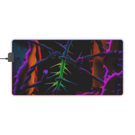 LED Gaming Mouse Pad Macro Neon Barbs 1