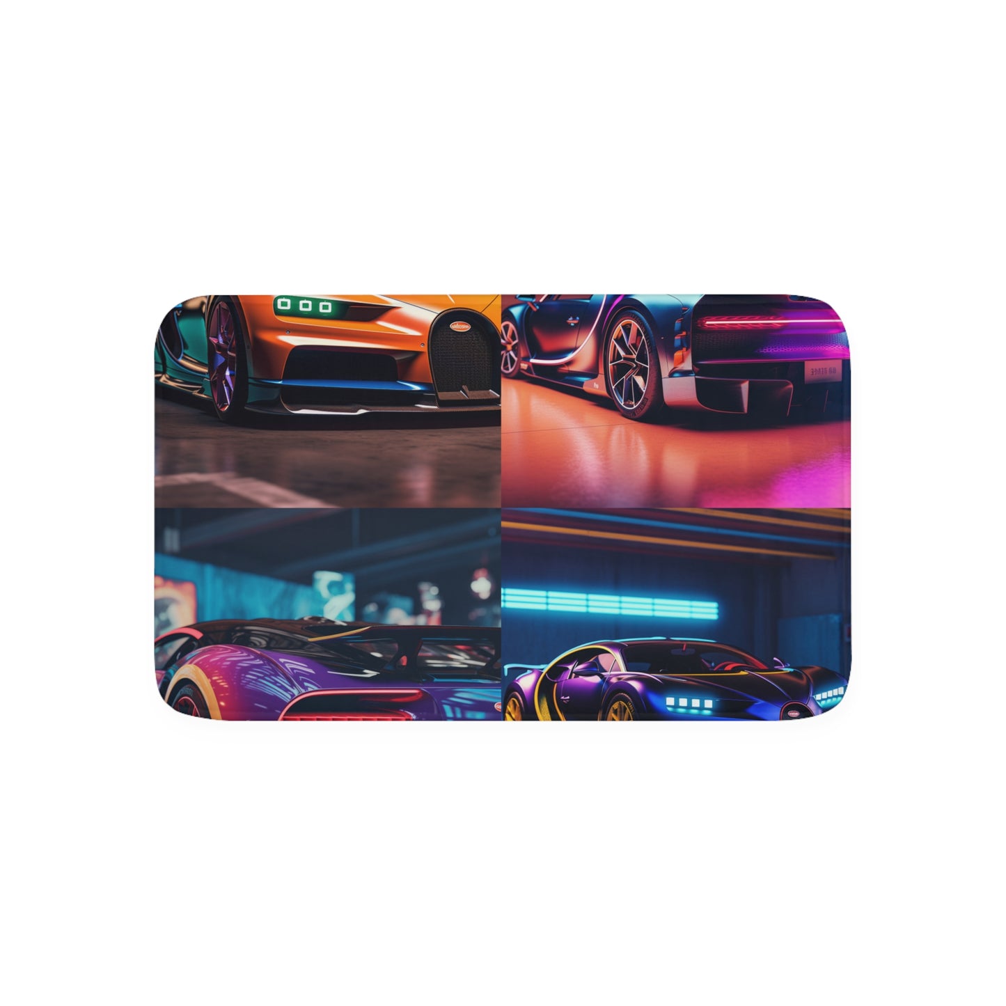 Memory Foam Bath Mat Hyper Bugatti Neon Chiron 5