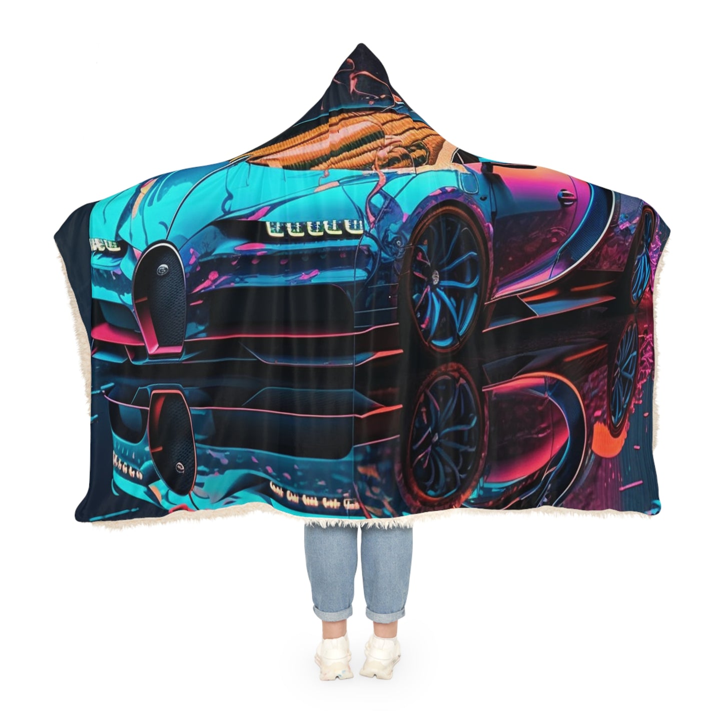 Snuggle Hooded Blanket Bugatti Neon Chiron 4