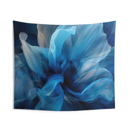 Indoor Wall Tapestries Blue Tluip Abstract 2