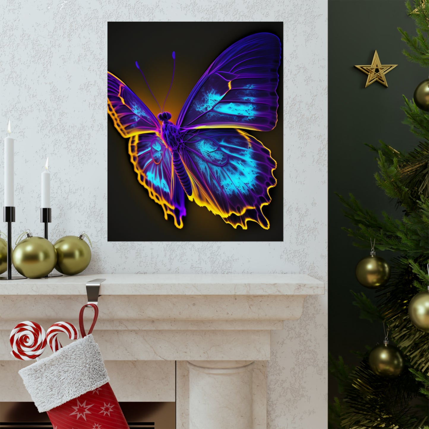 Premium Matte Vertical Posters Thermal Butterfly 4