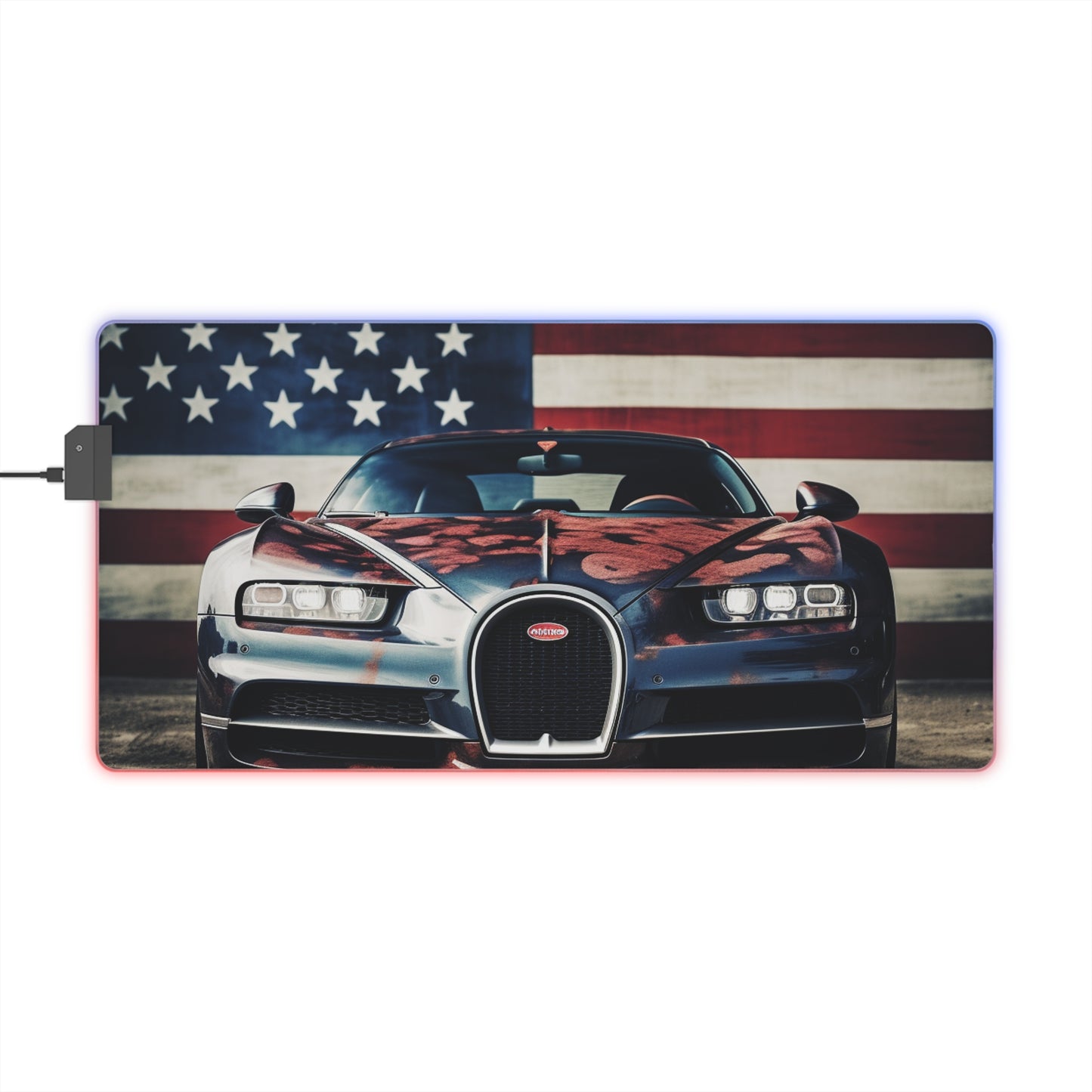 LED Gaming Mouse Pad Bugatti Flag 3