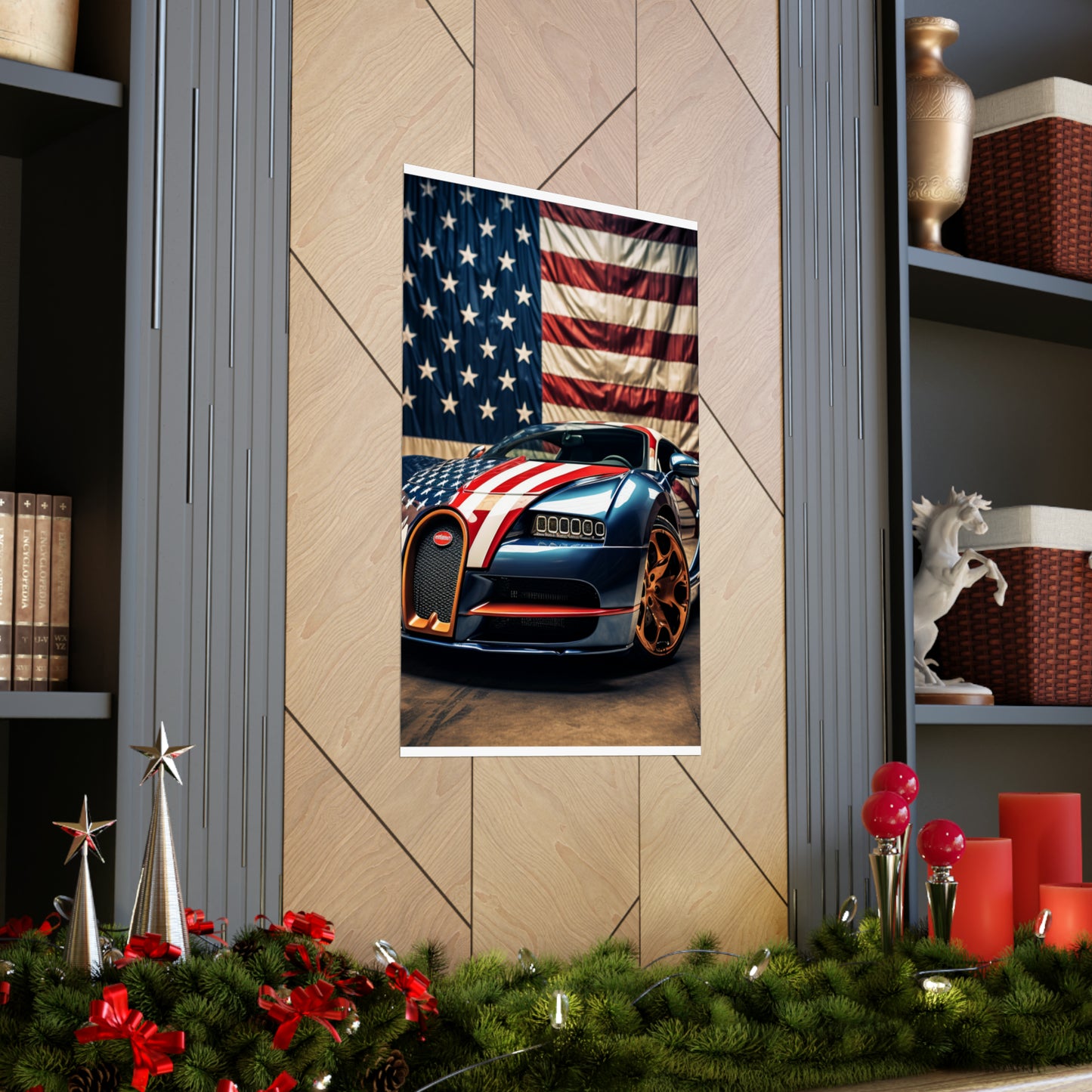 Premium Matte Vertical Posters Bugatti Flag American 4