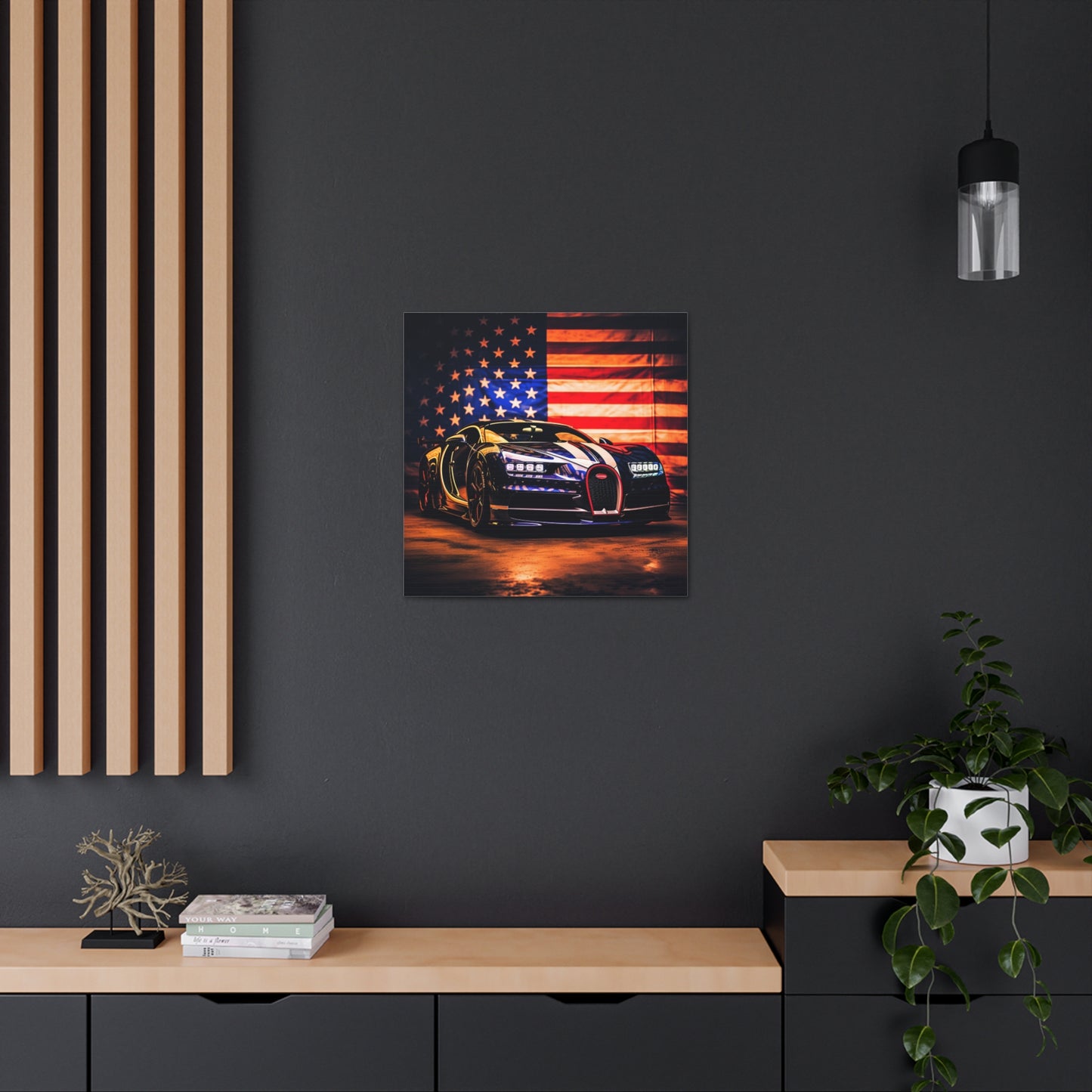 Canvas Gallery Wraps Macro Bugatti American Flag 4