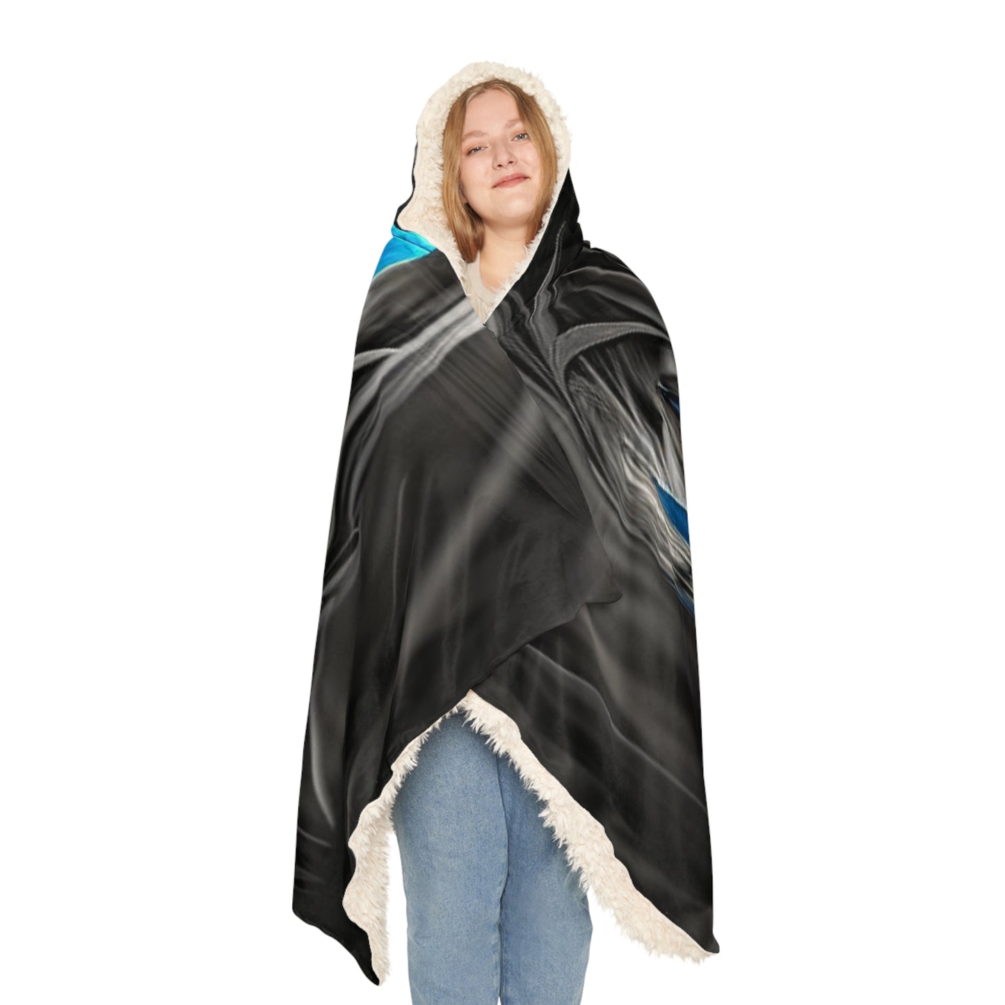Snuggle Hooded Blanket Tulip Blue 3