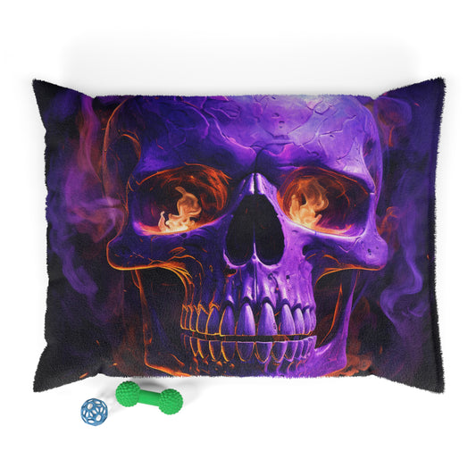 Pet Bed Skull Flames 1