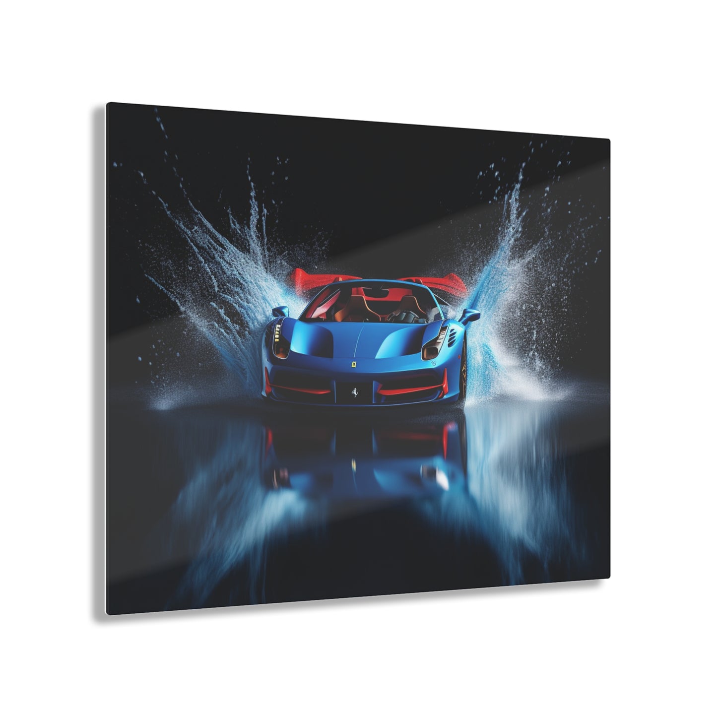 Acrylic Prints Ferrari Water Splash 1