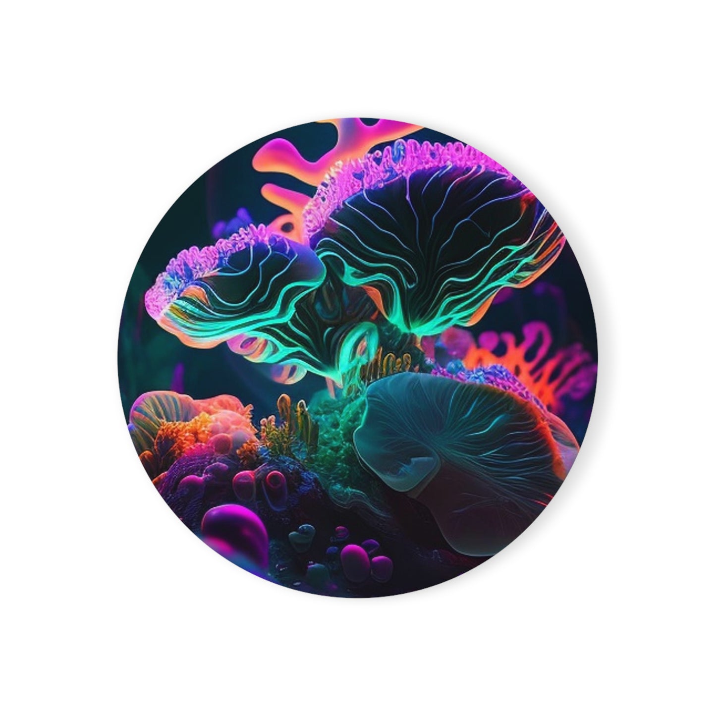 Cork Back Coaster Macro Coral Reef 4