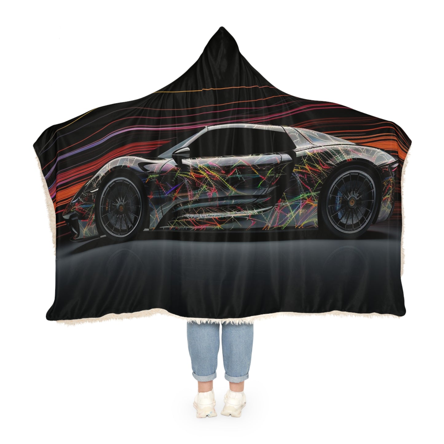 Snuggle Hooded Blanket Porsche Line 4
