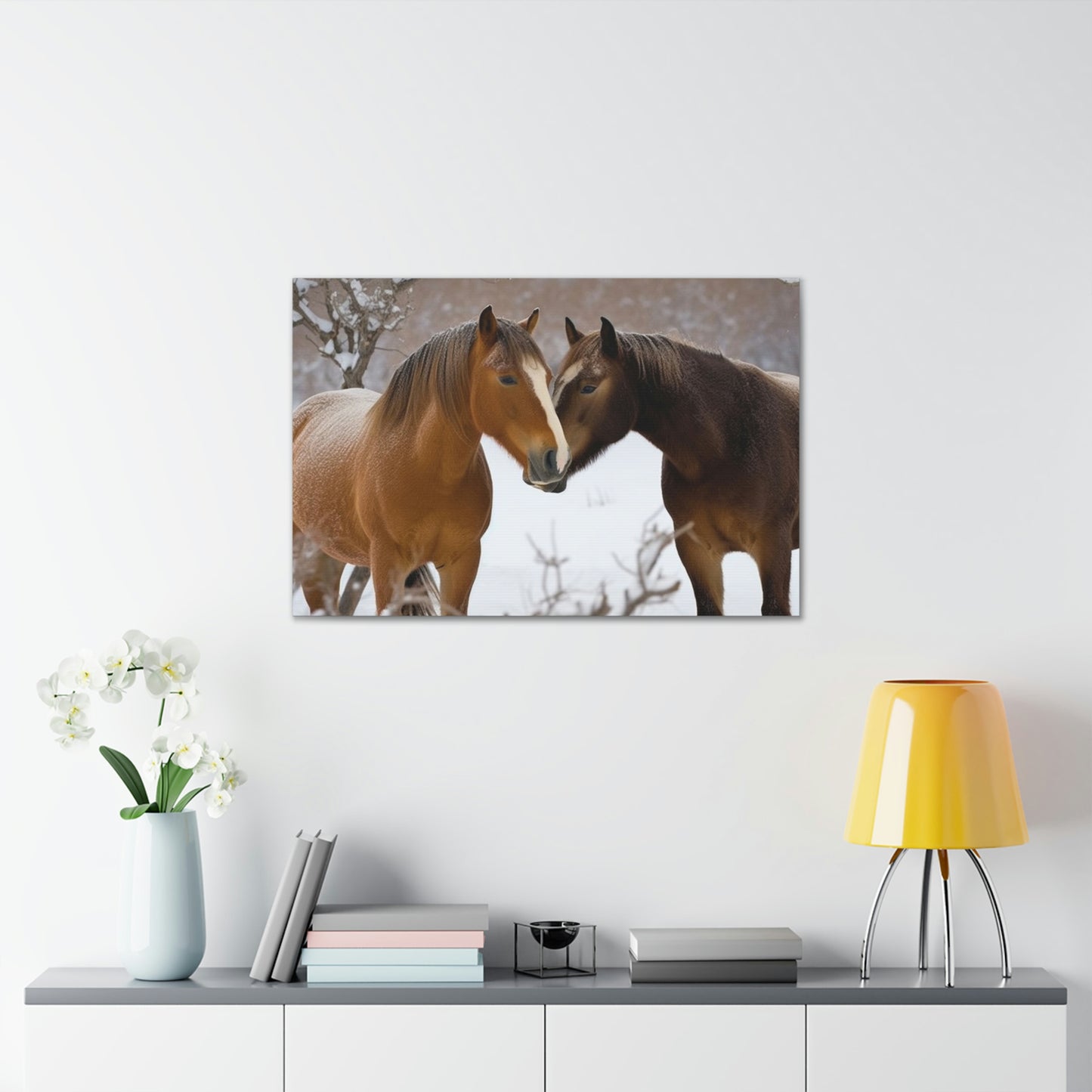 Canvas Gallery Wraps Horse Kiss 3