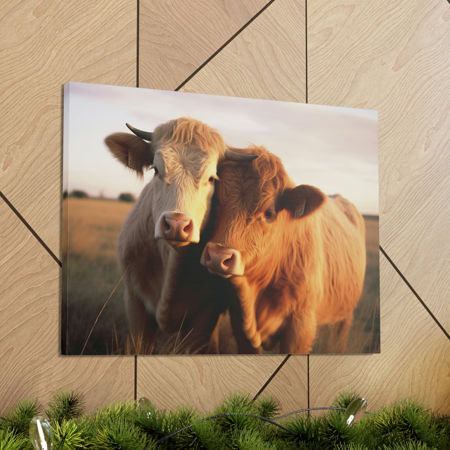 Canvas Gallery Wraps Cow Love 2