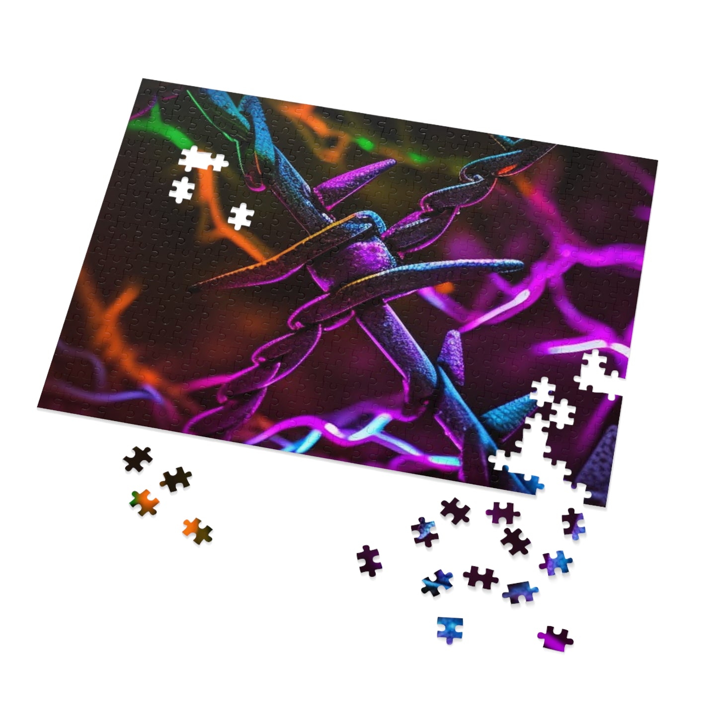 Jigsaw Puzzle (30, 110, 252, 500,1000-Piece) Macro Neon Barb 4