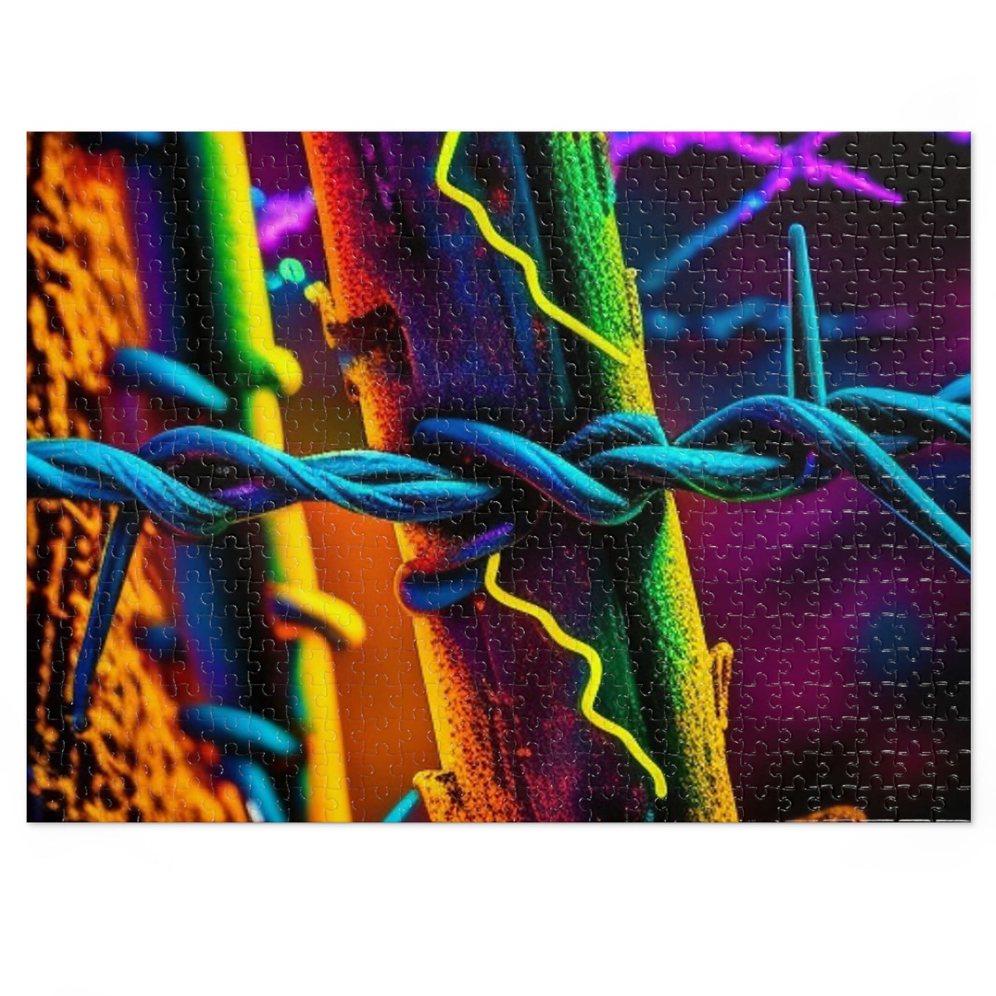 Jigsaw Puzzle (30, 110, 252, 500,1000-Piece) Macro Neon Barb 2