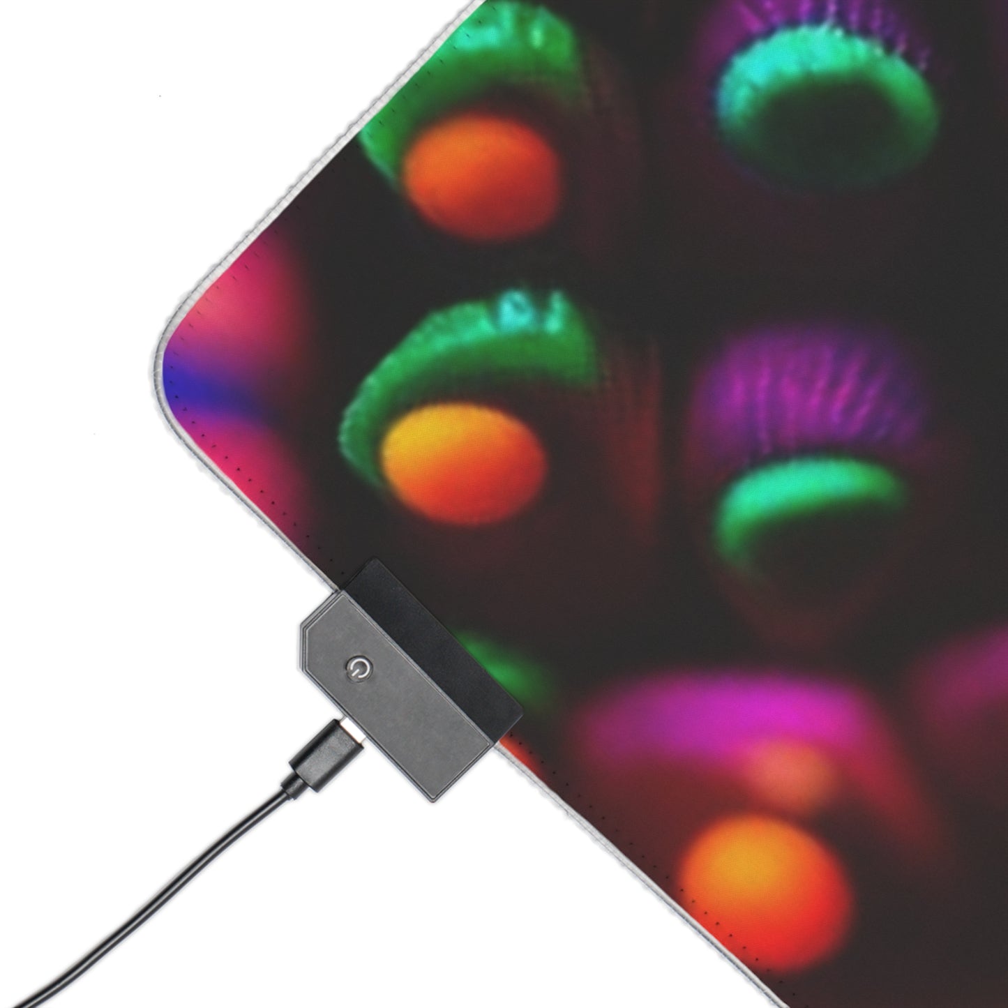 LED Gaming Mouse Pad Macro Cactus neon square 3