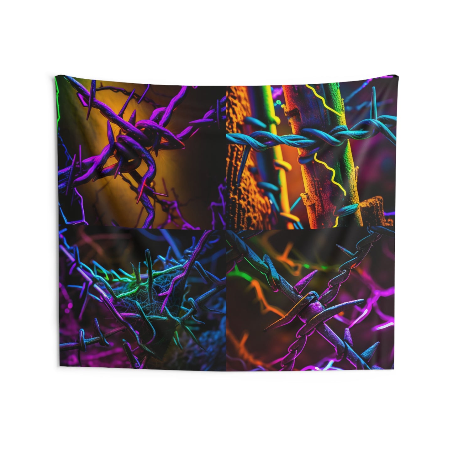 Indoor Wall Tapestries Macro Neon Barb