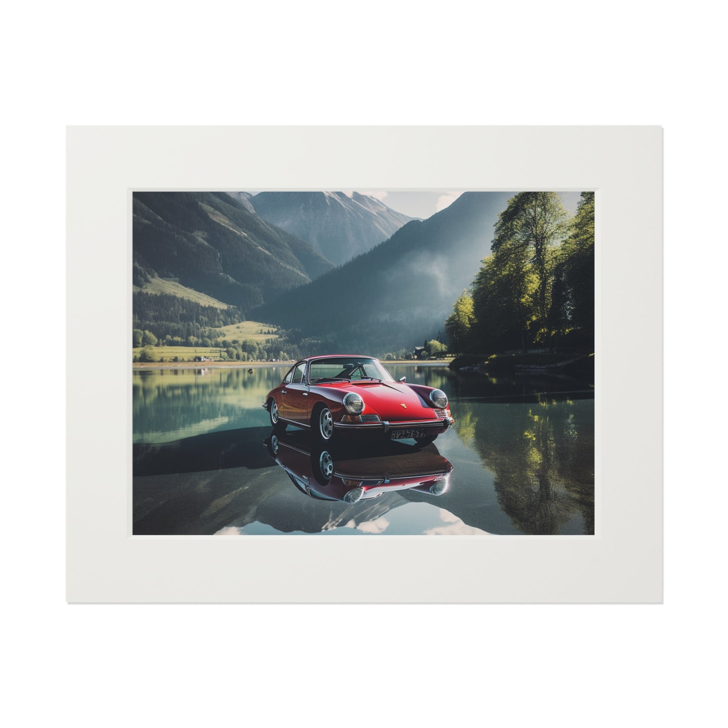 Fine Art Prints (Passepartout Paper Frame) Porsche Lake 3