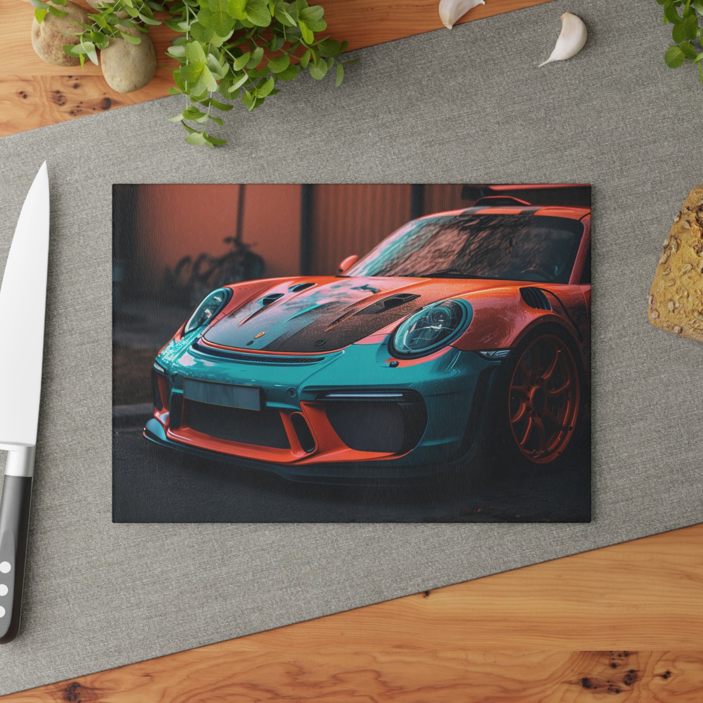 Glass Cutting Board porsche 911 gt3 3