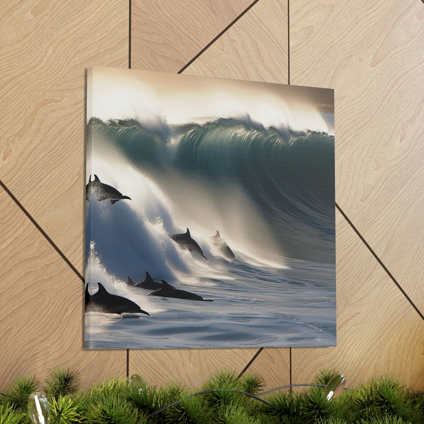 Canvas Gallery Wraps Dolphin Wave 2