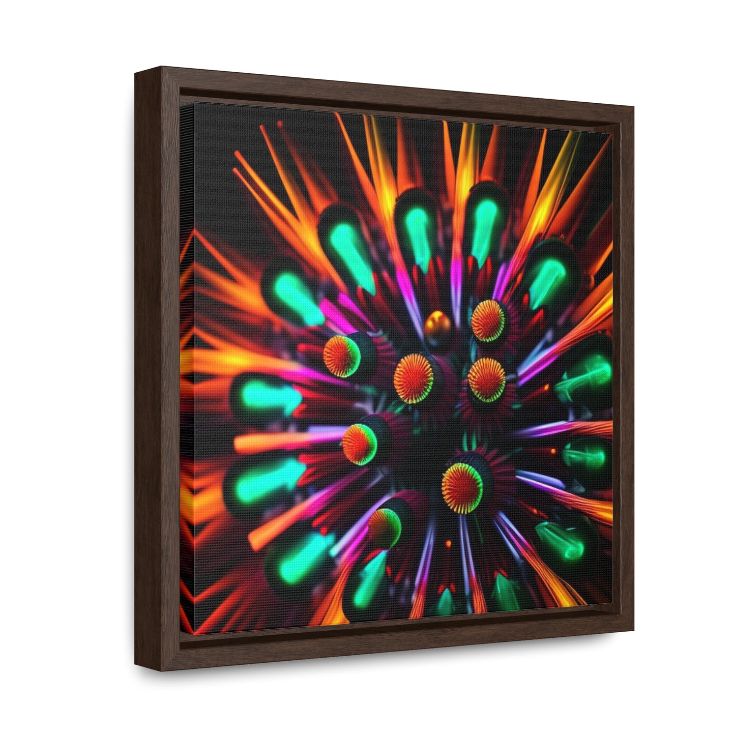 Gallery Canvas Wraps, Square Frame Neon Macro 1