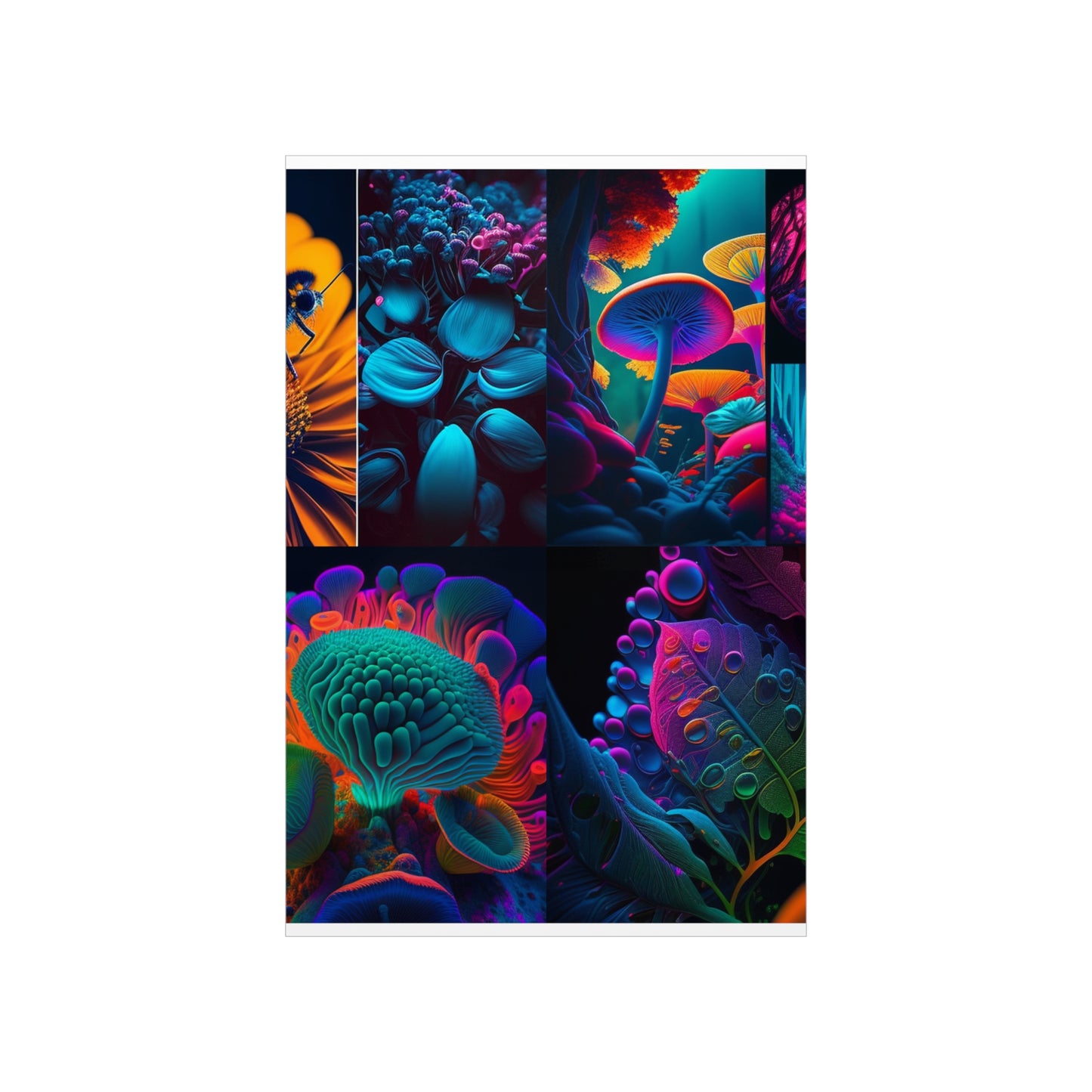 Premium Matte Vertical Posters Macro Reef Florescent 5