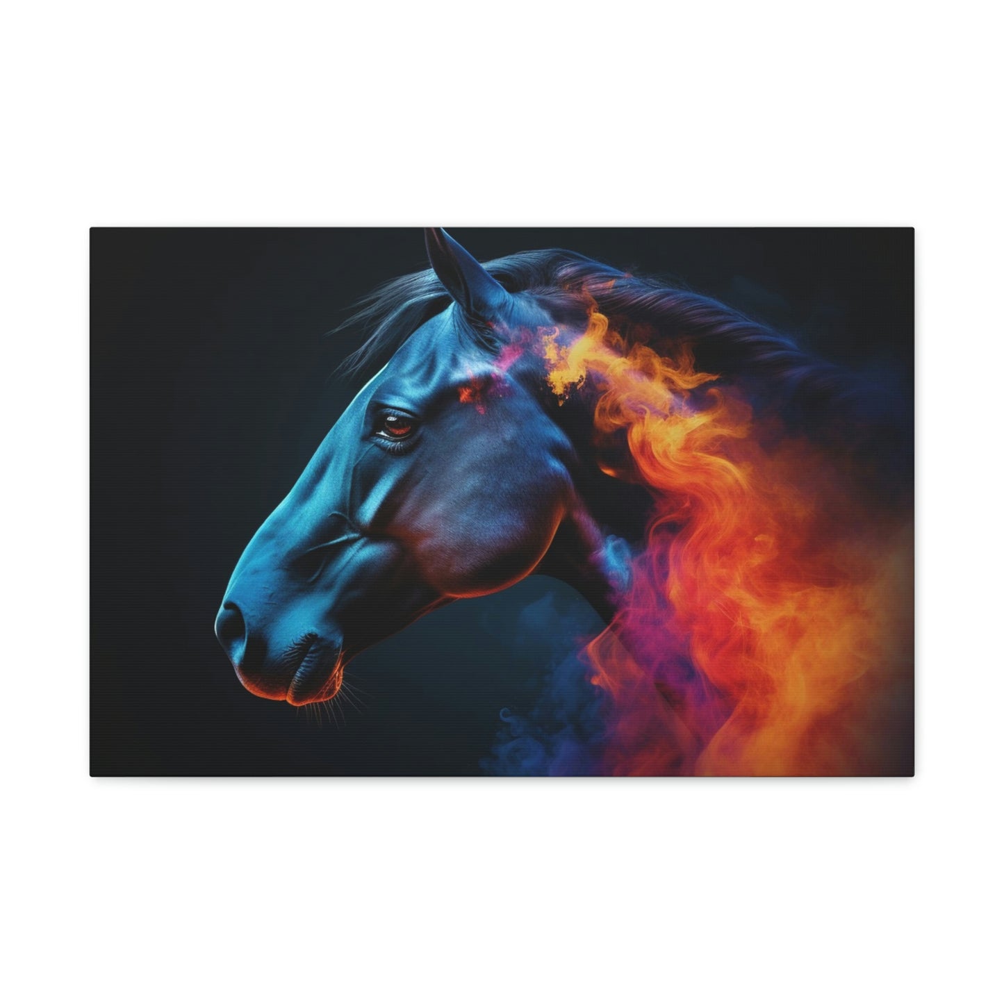 Canvas Gallery Wraps Neon Horses 4