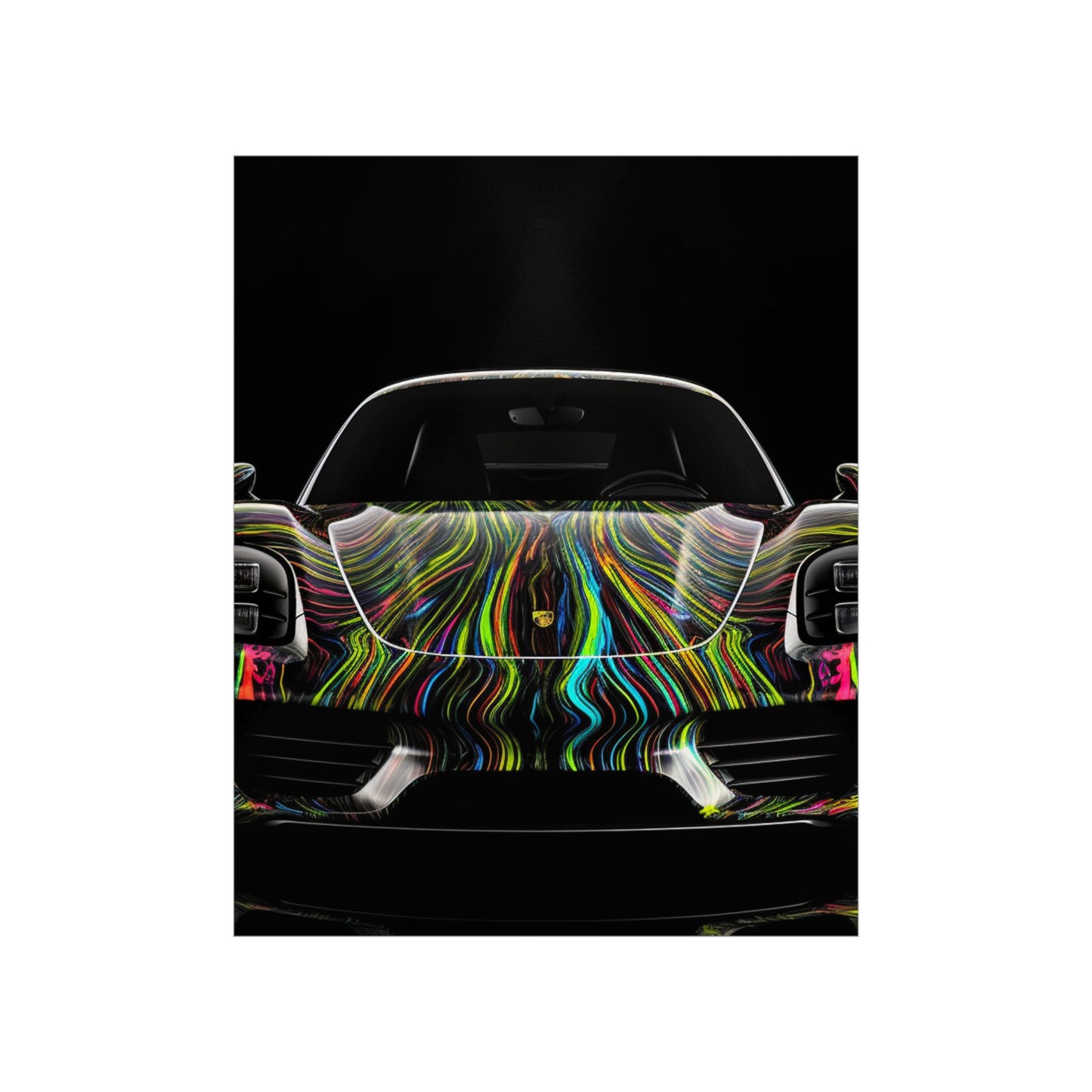 Premium Matte Vertical Posters Porsche Line 3