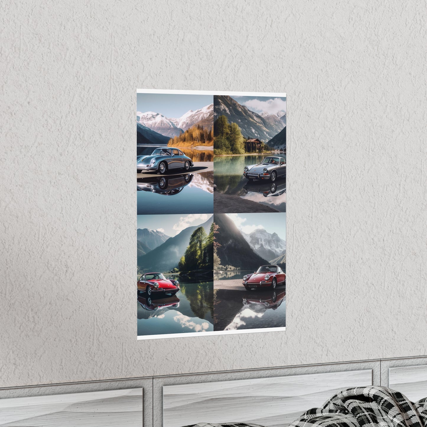 Premium Matte Vertical Posters Porsche Lake 5