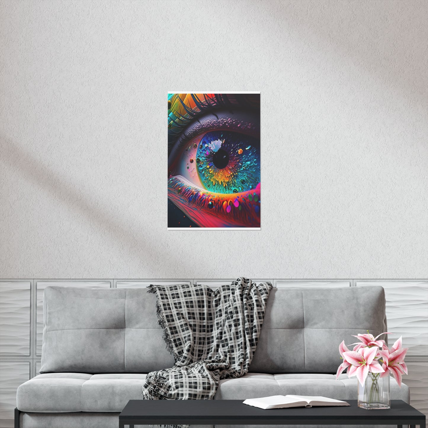 Premium Matte Vertical Posters Macro Eye Photo 3