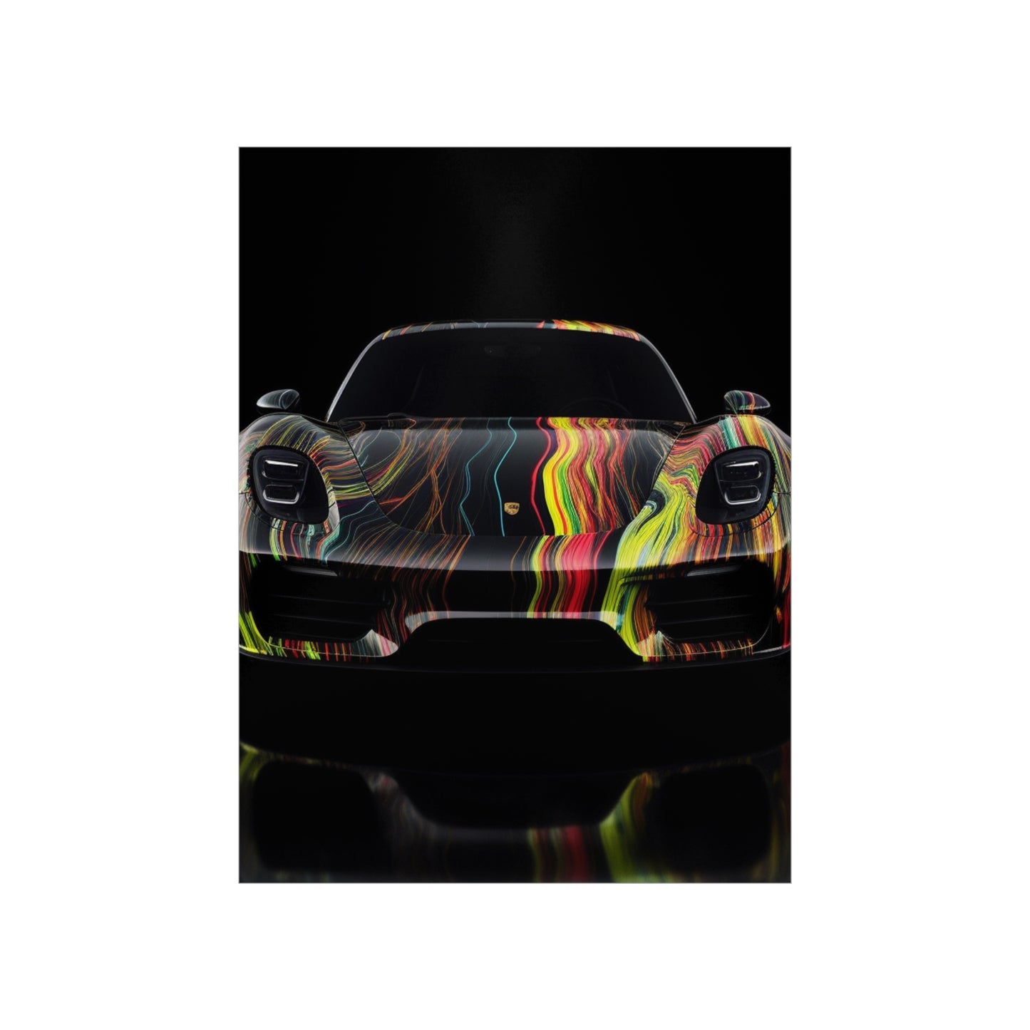 Premium Matte Vertical Posters Porsche Line 2