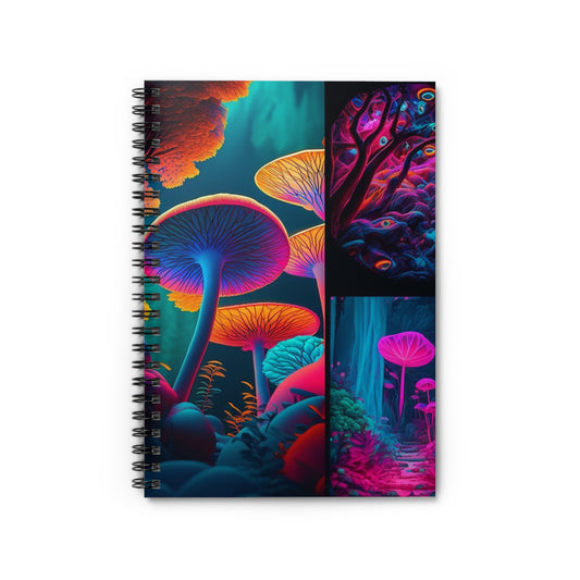 Spiral Notebook - Ruled Line Macro Reef Florescent 2