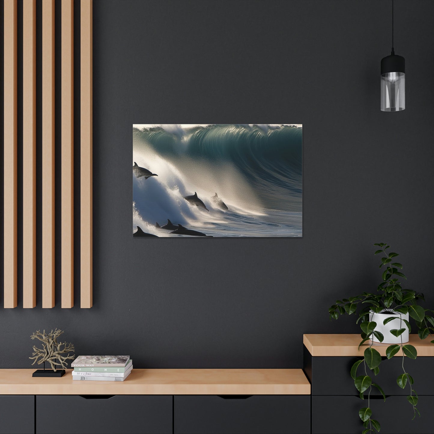 Canvas Gallery Wraps Dolphin Wave 2