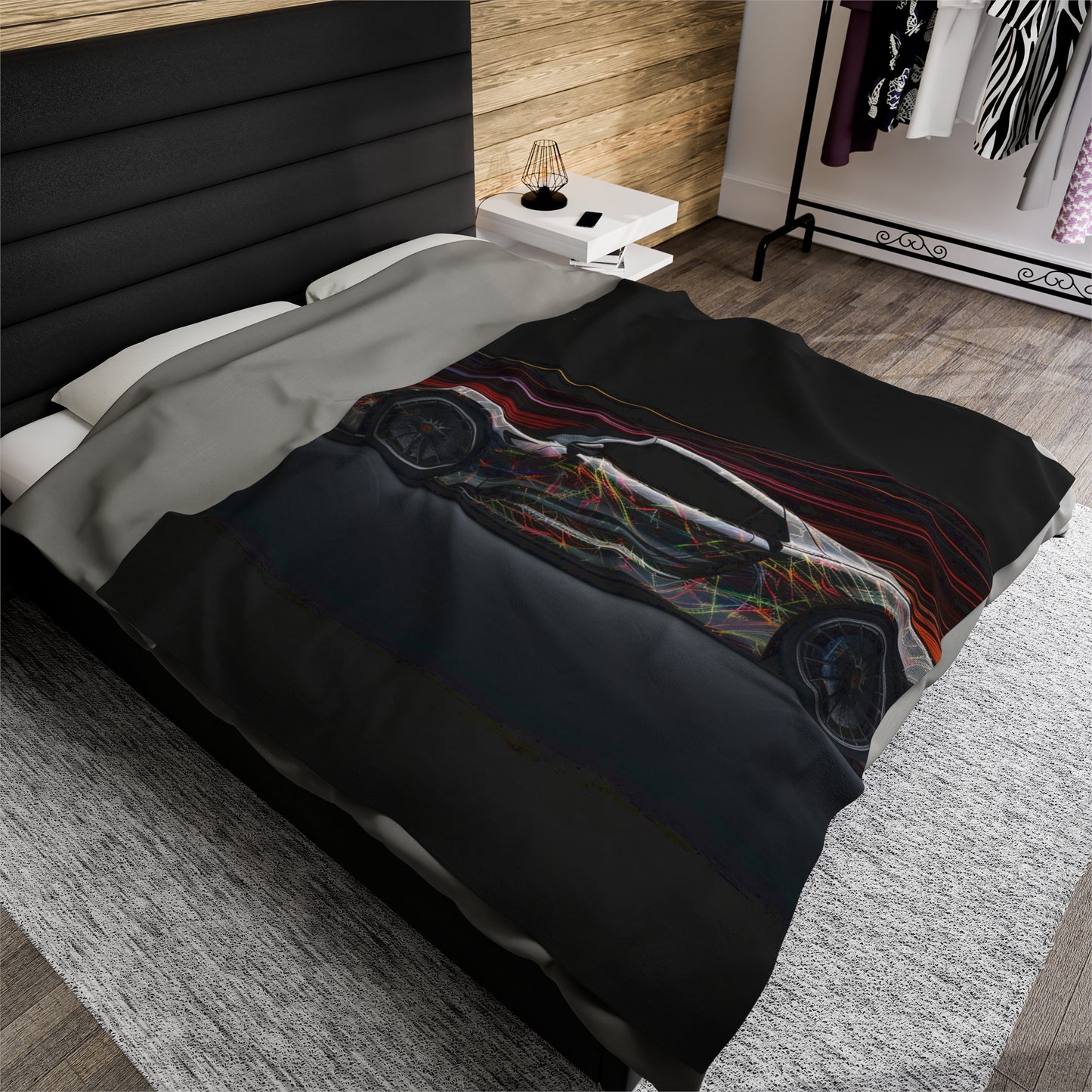 Velveteen Plush Blanket Porsche Line 4