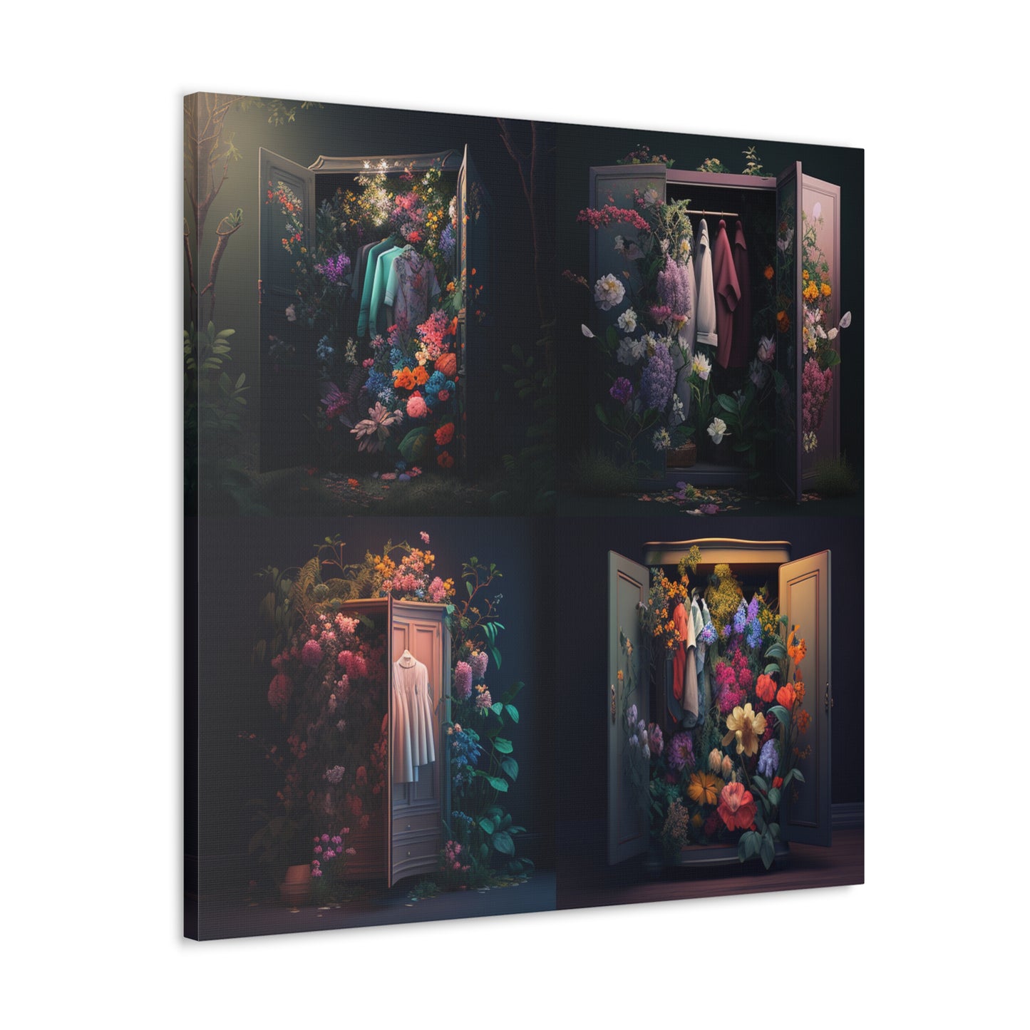 Canvas Gallery Wraps A Wardrobe Surrounded by Flowers 5