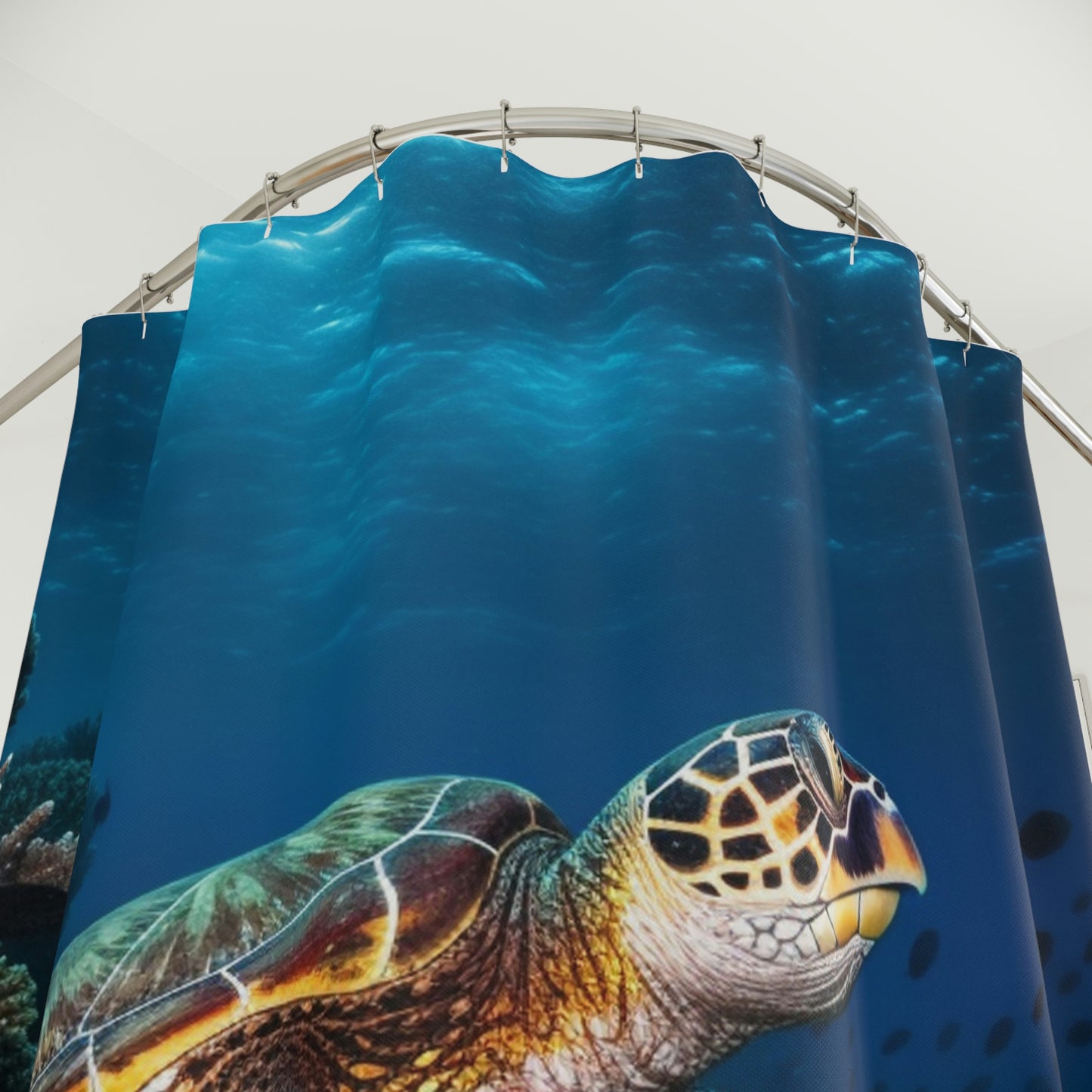 Polyester Shower Curtain see turtle 1