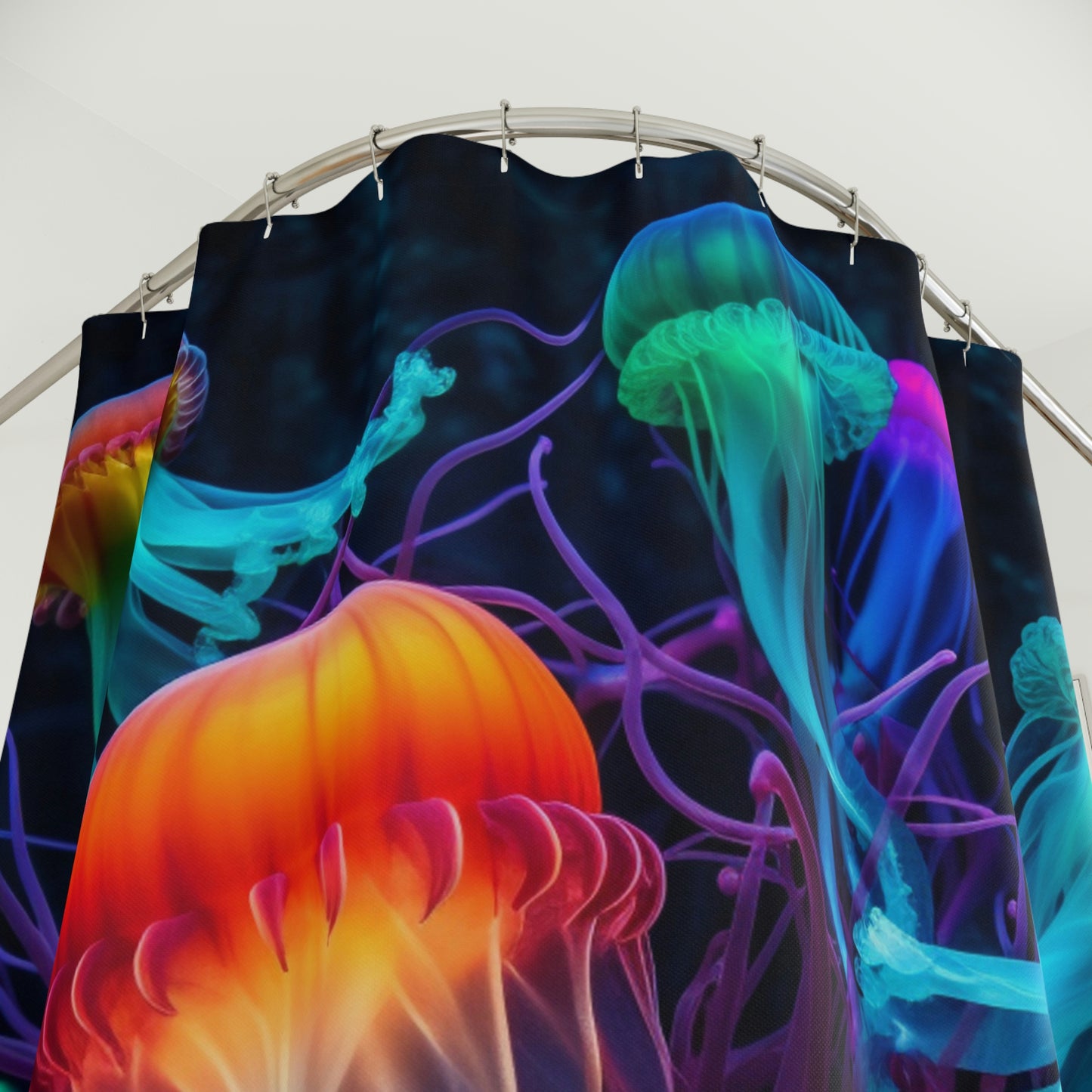Polyester Shower Curtain neon party jelly 1