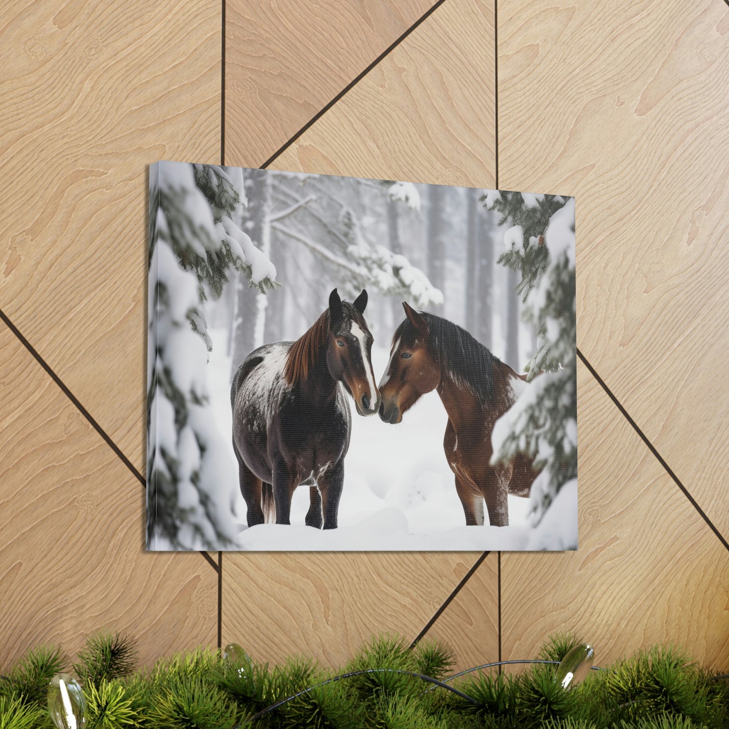 Canvas Gallery Wraps Horse Kiss 1