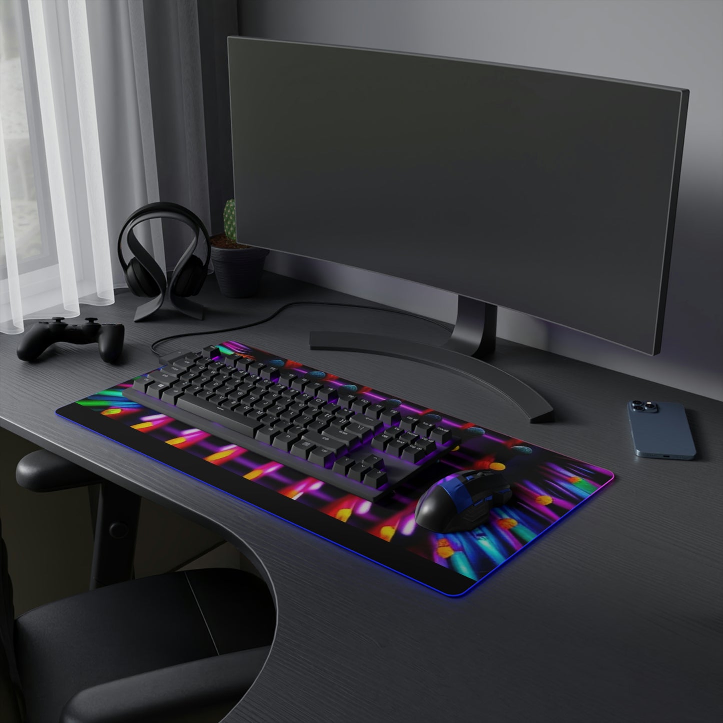 LED Gaming Mouse Pad Neon Square 2