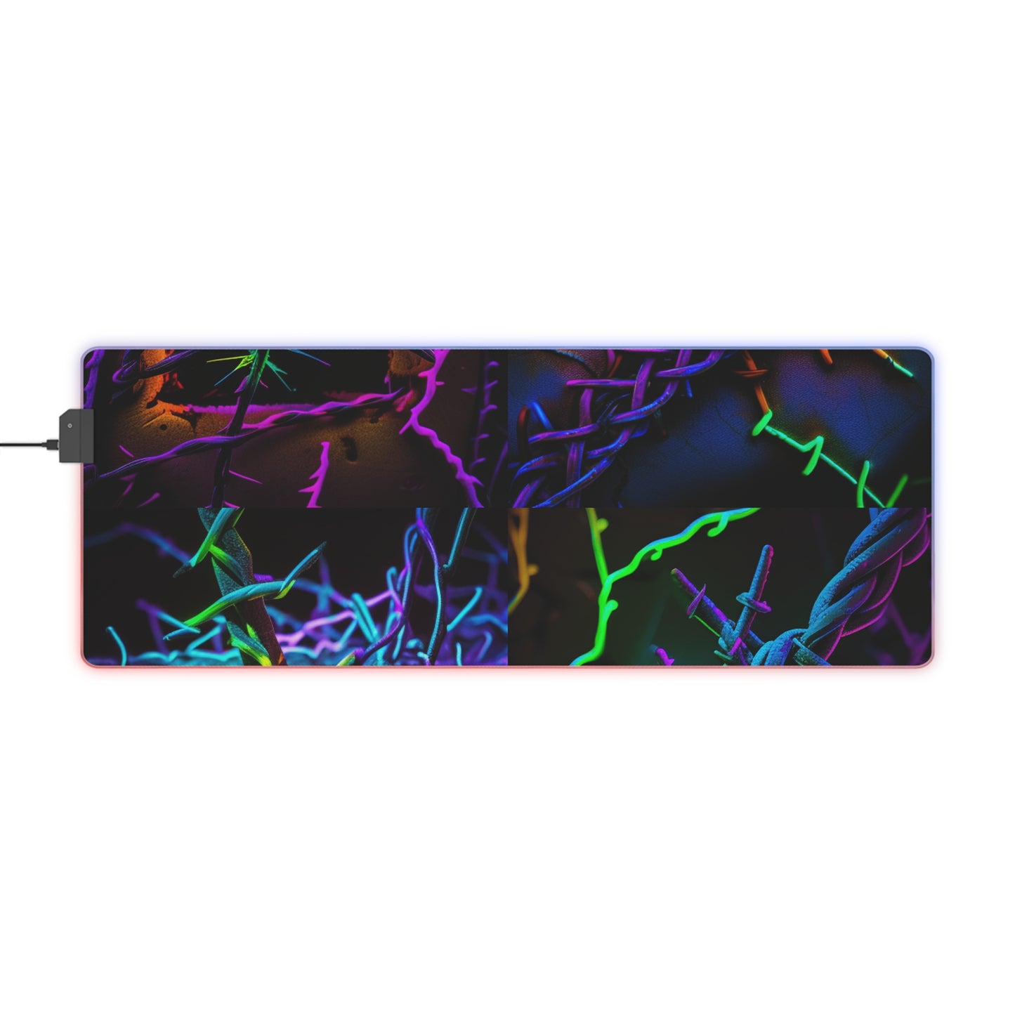 LED Gaming Mouse Pad Macro Neon Barbs 5