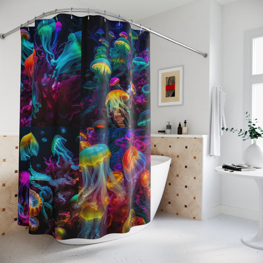 Polyester Shower Curtain neon party jelly 4 pack