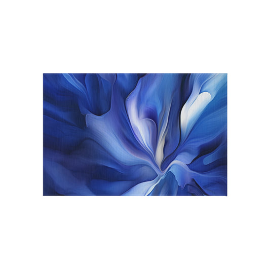 Outdoor Rug  Abstract Blue Tulip 3