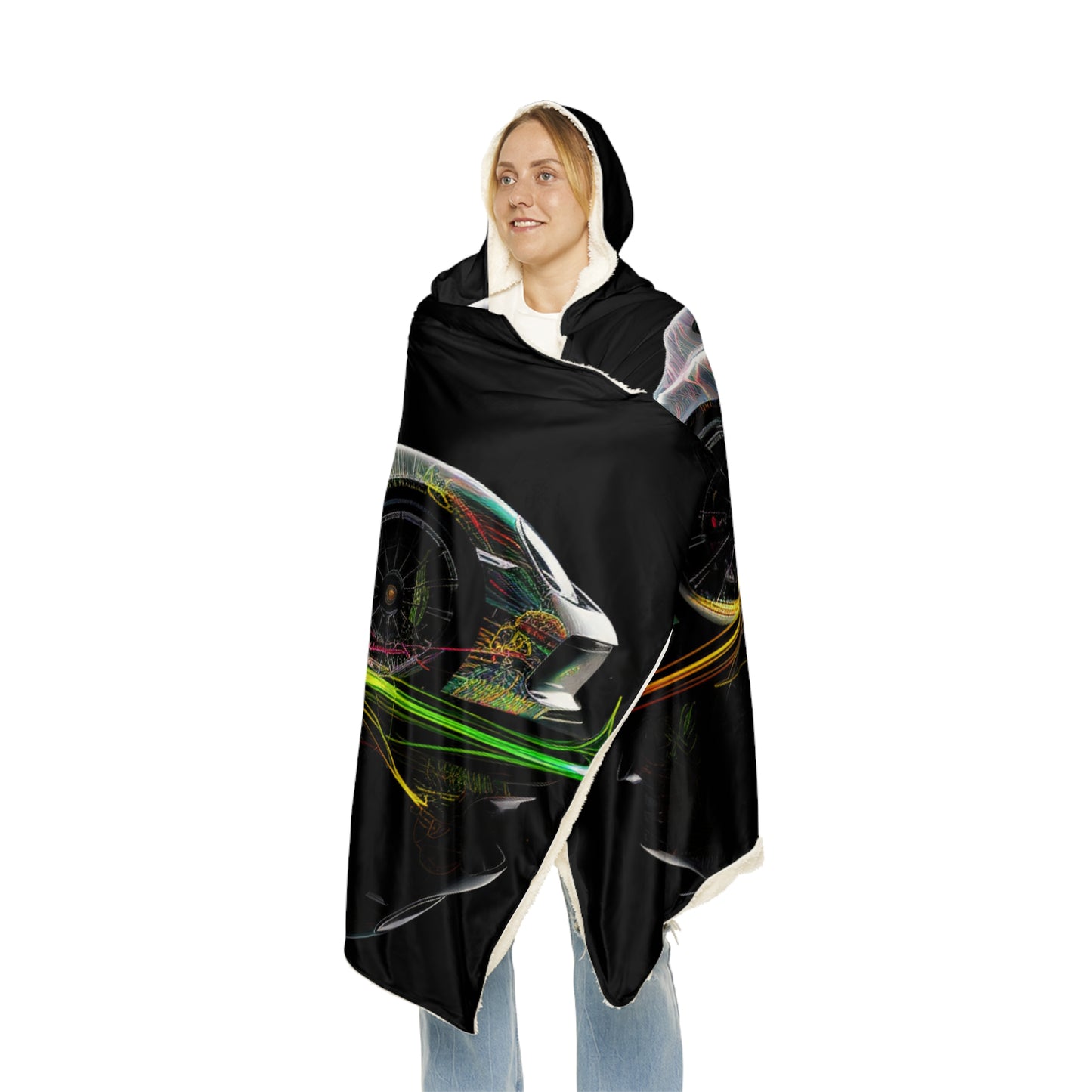 Snuggle Hooded Blanket Porsche Line 1