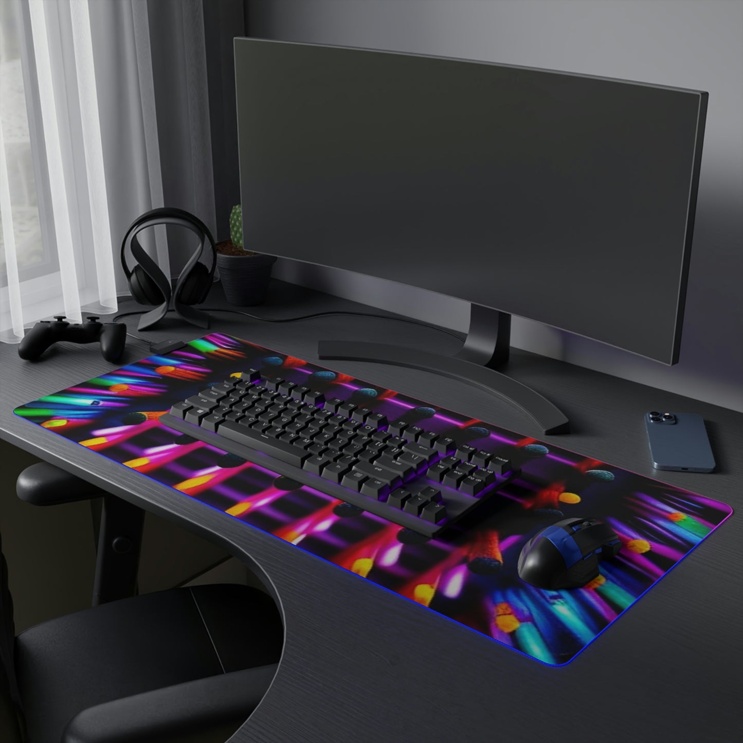 LED Gaming Mouse Pad Neon Square 2